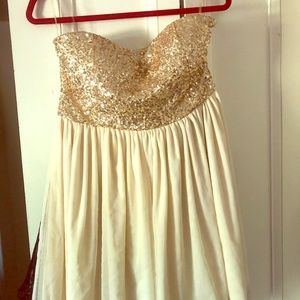 ModCloth Strapless Sequin A-line Dress NWOT